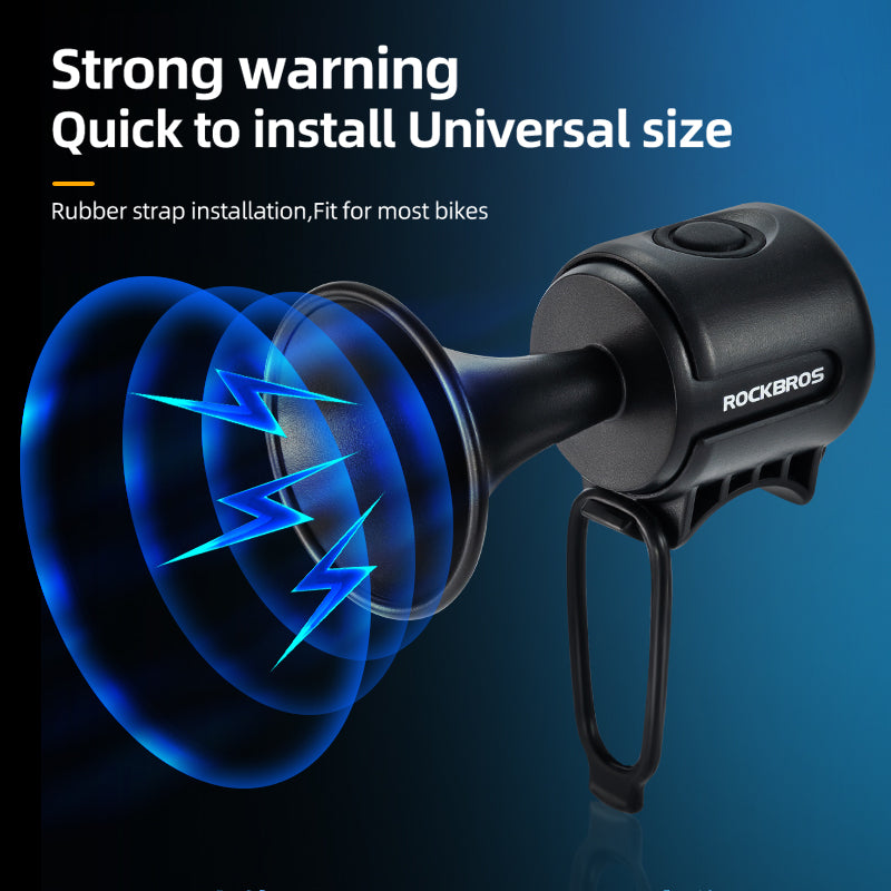 ROCKBROS Bicycle Bike Electronic Horn 120dB Cycling Bell Alarm Ring Waterproof