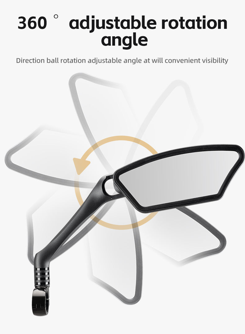 ROCKBROS Bicycle Cycling Rearview Mirror 360° Rotatable Bike Handlebar Mirror