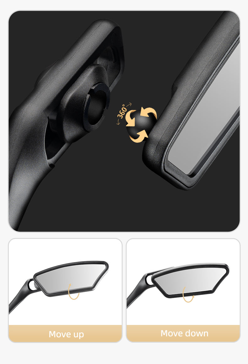 ROCKBROS Bicycle Cycling Rearview Mirror 360° Rotatable Bike Handlebar Mirror