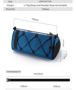 ROCKBROS Bicycle Front Handlebar Bag 1.5L Reflective MTB Road Bike Cycling Bag