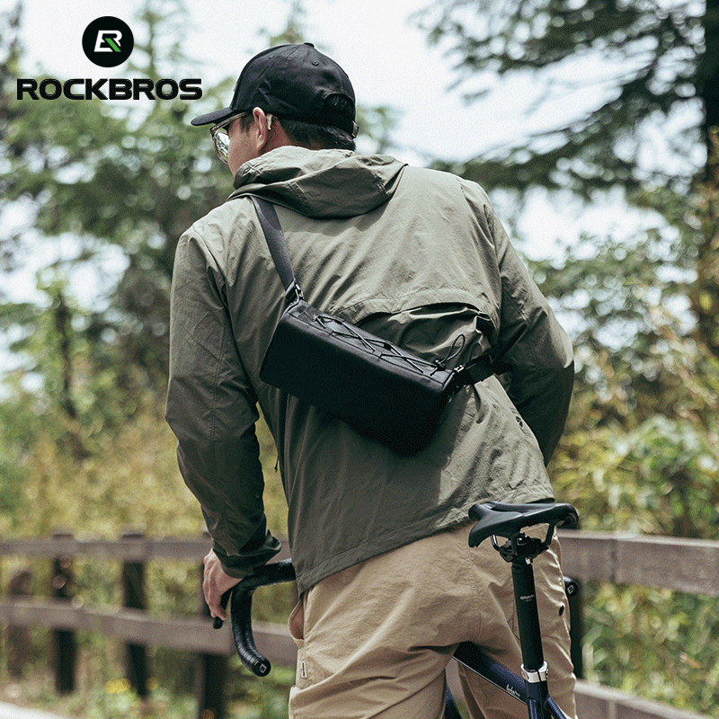 ROCKBROS Bicycle Front Handlebar Bag 1.5L Reflective MTB Road Bike Cycling Bag