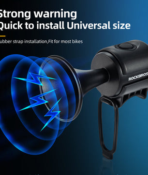 ROCKBROS Bicycle Bike Electronic Horn 120dB Cycling Bell Alarm Ring Waterproof