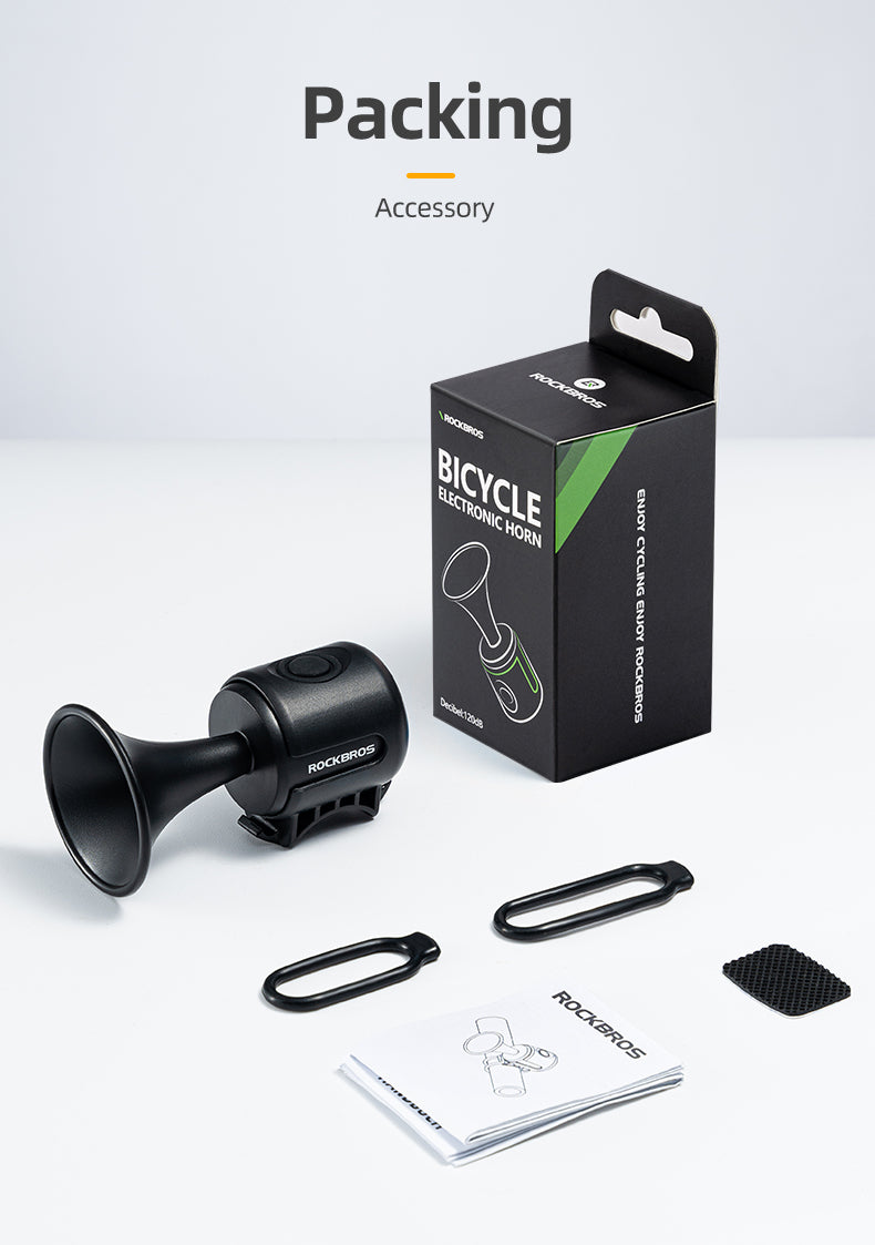 ROCKBROS Bicycle Bike Electronic Horn 120dB Cycling Bell Alarm Ring Waterproof
