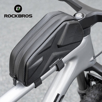 ROCKBROS Bicycle Bike Top Tube Frame Bag 1.4L Cycling Waterproof Hard Shell