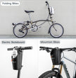 ROCKBROS Bicycle Handlebar Bag 1.5L Water Bottle Bag Folding Bike Front Bag