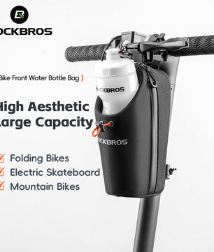 ROCKBROS Bicycle Handlebar Bag 1.5L Water Bottle Bag Folding Bike Front Bag
