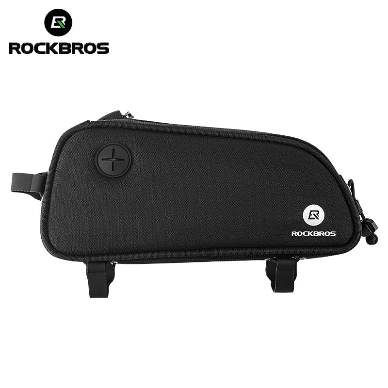 ROCKBROS Bicycle Top Tube Bag 1.3L Mountain Road Bike Frame Bag Reflective