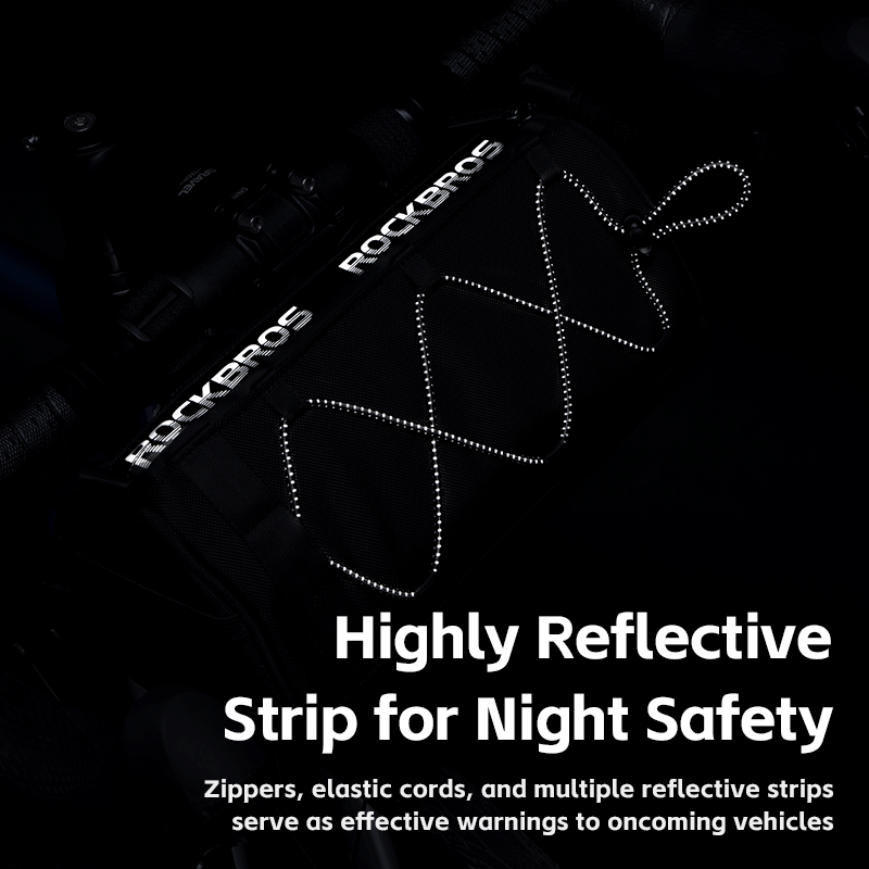 ROCKBROS Bicycle Front Handlebar Bag 1.5L Reflective MTB Road Bike Cycling Bag