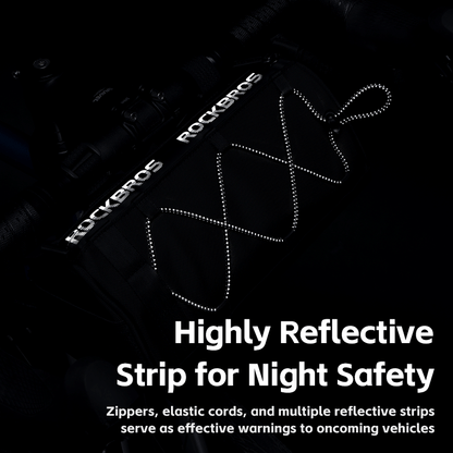 ROCKBROS Bicycle Front Handlebar Bag 1.5L Reflective MTB Road Bike Cycling Bag