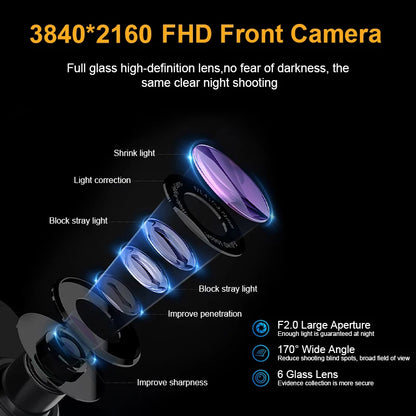 4K dual dash camera with GPS Tracking