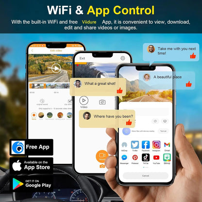4K dual dash camera with GPS Tracking