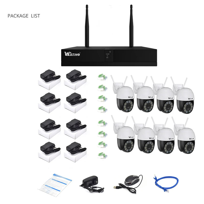 8ch WiFi Camera system PTZ