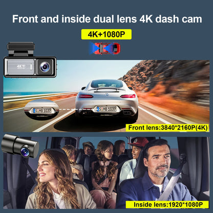 4K dual dash camera with GPS Tracking