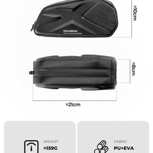 ROCKBROS Bicycle Bike Top Tube Frame Bag 1.4L Cycling Waterproof Hard Shell